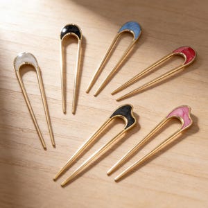 Épingle à cheveux française en forme de U, peigne à cheveux en métal pour femme, épingle à cheveux en laiton ou en or vintage, chignon sécurisé et épingles à cheveux torsadées françaises, outil de coiffure