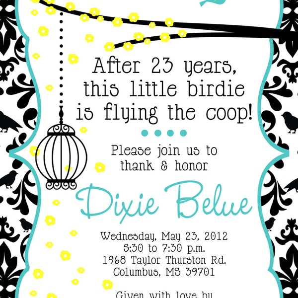 5x7 Custom Retirement Party Invitation JPEG File