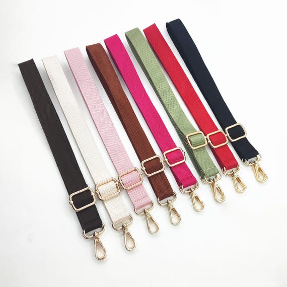 1 inch Wide Cotton Canvas Bag Strap - 18 Color Replacement Shoulder Strap for Handbags, Adjustable Crossbody Purse Strap Bag Accessory
