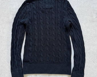 Vintage Y2K Abercrombie & Fitch Cabble Knit Cotton Sweater