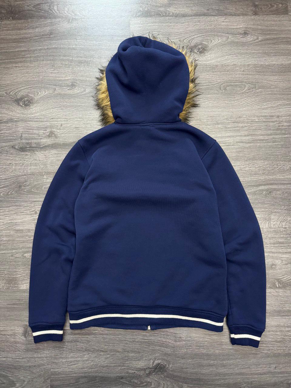 Rare Vintage Vintage Y2K Hamburg Germany Zip Hoodie Faux Fur