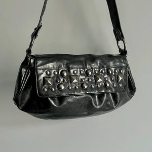 バッグ DIESEL Y2K Leather Handbag Studs Black Diesel Studded Bag - Etsy