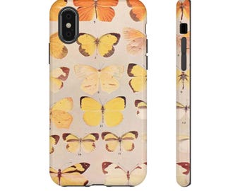 Funda para teléfono con diseño de mariposa vintage: Cubierta protectora resistente