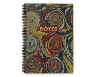 Vintage Marbled Spiral Notebook: Artistic Writing Pad
