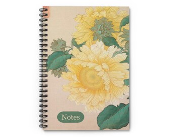 Vintage Chrysanthemum Floral Notebook: Asian Art Journal