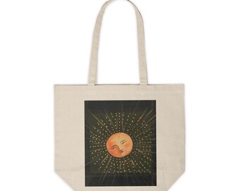 Sunshine Canvas Shopping Tote: Eco-Friendly Cotton Market Bag