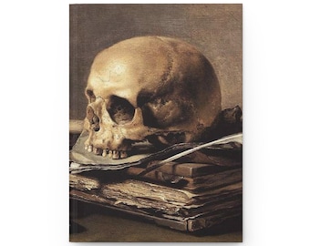 Artistic Skull Hardcover Journal: Gothic Writing Notebook