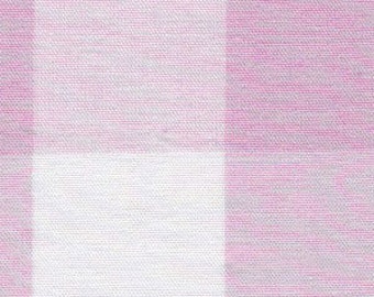 Pink Lt Pink Large 1" Check 1" Gingham  Pink 1"  Gingham Pink Check Fabric  FFBLGM