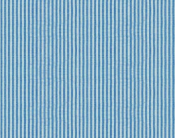 Turquoise Seersucker Fabric Stripe Seersucker 57W  -  RKSSHT129