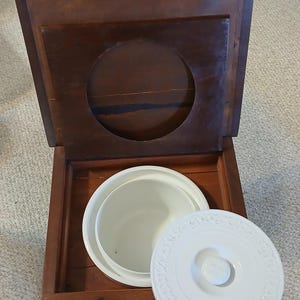 Pot Commode Toilet Step Stool Wooden Mahogany - Victorian
