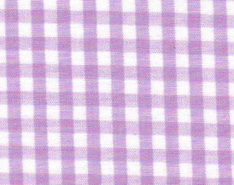 Lilac Lavender Gingham Fabric – 1/8″ 100% Cotton Woven Gingham HTFFGG HTFFGG18