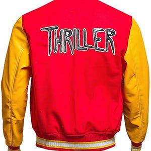 MJ Thriller Varsity Jacket: Michael Jackson Halloween Costume Christmas Gift image 3