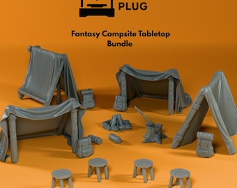 Camping - Donjons et dragons sur table de 32 mm imprimés en 3D
