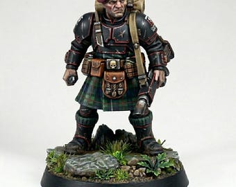 Commissaire général d'Écosse Grimdark - Miniature de table pour les jeux de guerre et de science-fiction