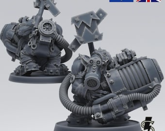 Orc Skuzgad Da Big Shoota - Variant 2 - Grimdark Space Orc Proxy Miniature