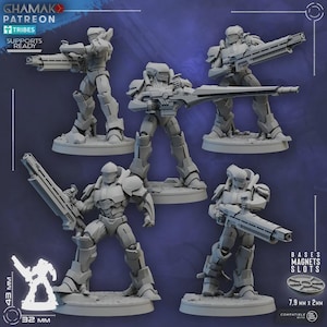 Deymar-Korath-An (5) - Space Elves Miniatur Proxy Xeno Model Tabletop Wargaming
