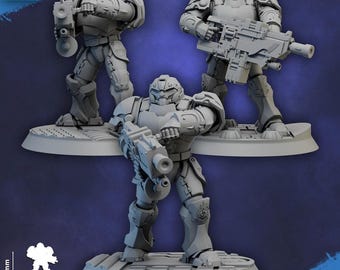 Sacred Heart Heavy Militum Ghamak - Chevaliers de science-fiction de table Wargaming Proxy Marines