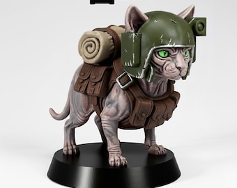 Modelo de guardia de gato de Grimdark, regalo, mesa, ciencia ficción, juegos de guerra, proxy