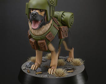 Grimdark Dog Guard Model Gift Tabletop Sci Fi Wargaming Proxy