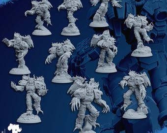 Warped Claws Ghamak - Pack de saut de table Heretic Sci Fi Knights Wargaming Proxy Marines