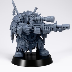 Orc Sniper - Tabletop Sci Fi Space Orcs Wargaming Proxy - 3D Printed Resin