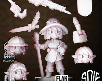 Modelos Flak Arcana x4 - Jane Arcana - Miniaturas de resina impresas para juegos de mesa de ciencia ficción y fantasía