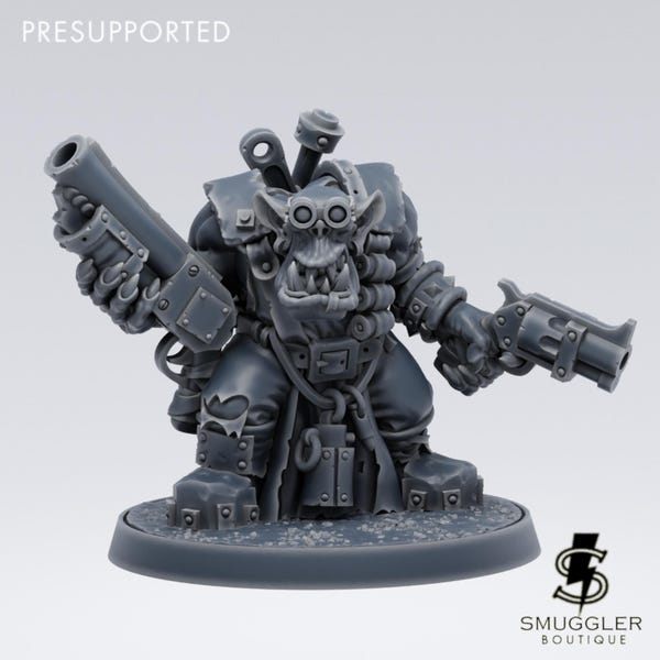 Smuggod Akimbo - Space Orcs - 3D Printed Miniature Tabletop Sci Fi