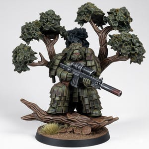 Grimdark Marine Sniper - Tabletop Sci Fi Wargaming Proxy - 3D Printed