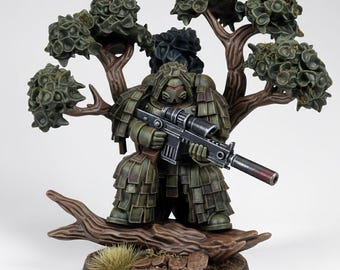 Grimdark Marine Sniper - Tabletop Sci Fi Wargaming Proxy - 3D Printed