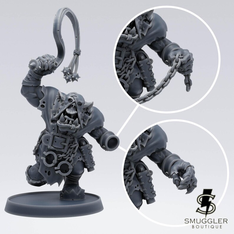 Ragar Da Runt Rangler - Space Orc Proxy Tabletop Sci Fi Wargaming Miniature - Smuggler Boutique image 2
