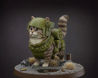 Modelo de guardia de gato de Grimdark, regalo, mesa, ciencia ficción, juegos de guerra, proxy