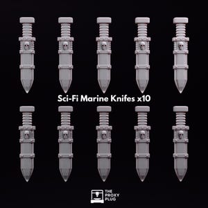 Sci-Fi Tabletop Marine Knife x10 - Custom Kitbash Bits