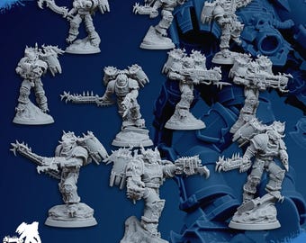 Heretic Jumpack Vultures - Tabletop Sci Fi Knights Wargaming Proxy Marines