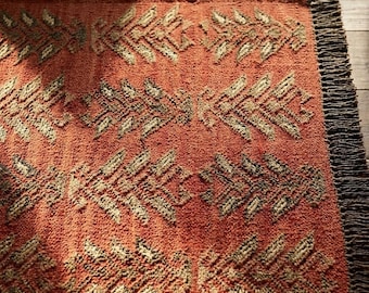 Handwoven Wool Jute Kilim Rug Runner,Boho Area Rug, Hallway Runner ,Living Room Rug, Warm Winter Handmade Indian Rug
