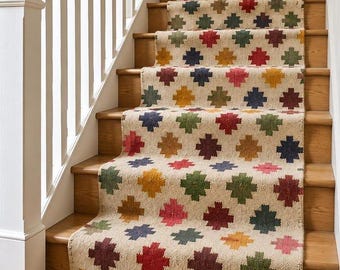 Entryway Rug, Custom Size Indian Dhurrie, premium Wool Jute Runner, Boho Hallway Stair Runner, Handmade Natural Fiber Carpet for Living Room