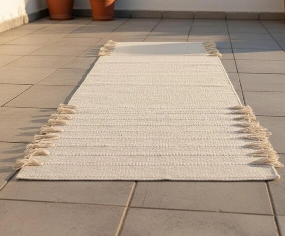 Organic Herbal Cotton Yoga Mat – Ecofriendly, Handwoven, Anti-Slip Exercise & Meditation Mat 2x6 Ft Travel-Friendly