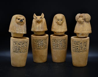 エジプトのカノプス壺：ホルスの息子セット、エジプト製 - Etsy 日本