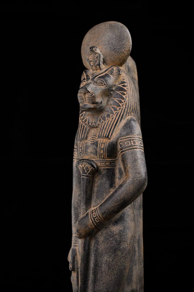 Large Statue of Goddess Sekhmet Standing, Egyptian Art Handcrafted ...
