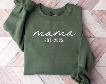 Sweter dla mamy z personalizacją i rokiem, Sweter dla mamy, Prezent dla mamy, Bluza dla mamy, Ogłoszenie o przyszłej mamie, Dzień Matki, Sweter dla mamy