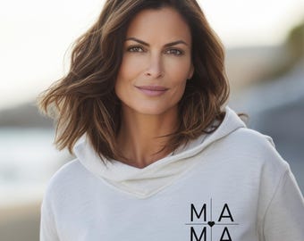 Bluza z kapturem dla mamy z imieniem i rokiem urodzenia, sweter dla mamy, bluza dla mamy, ogłoszenie o narodzinach przyszłej mamy, Dzień Matki, sweter dla mamy