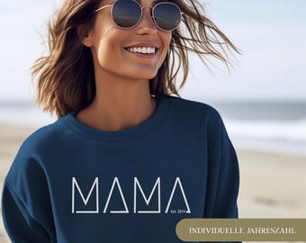 Personalized Mom Sweater with Date, Mom Pullover, Mom Sweatshirt, Expecting Mom Announcement, Mother's Day, Mother's Sweater, Best Mom