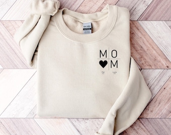 Sweter dla mamy spersonalizowany imieniem i rokiem, sweter dla mamy, bluza dla mamy, ogłoszenie o narodzinach przyszłej mamy, Dzień Matki, sweter dla mamy