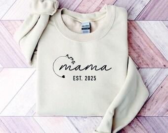 Sweter dla mamy z personalizacją i rokiem, Sweter dla mamy, Prezent dla mamy, Bluza dla mamy, Ogłoszenie o przyszłej mamie, Dzień Matki, Sweter dla mamy