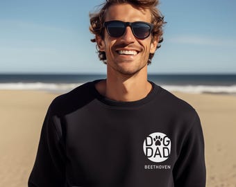 Maglietta personalizzata per papà di cani, felpa per amanti dei cani, regalo per proprietari di cani, amanti degli animali, maglione da uomo, felpa con cappuccio da uomo