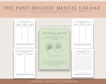 Post-Holiday Brain Dump Guide | ADHD Cognitive Offloading Tool (Digitaler Download)