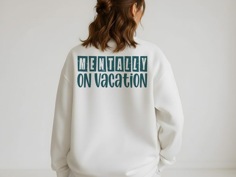 Retro distressed typography art for teacher break gifts.