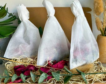 Botanical Bath Tea Gift Set: Lavender, Rose, Oats & Epsom Salts