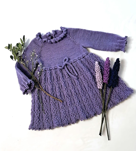 Baby & Kleinkind Kleid 6 Monate - 3 Jahre Strickmuster (PDF) in english + deutsch