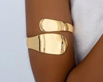 Gold Chain Arm Cuff Bracelet, Goddess Style Armlet