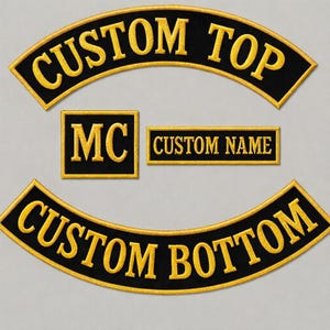 Conjunto de patches bordados personalizados para motociclistas, estilo motociclista rocker, pacote de patches rocker.